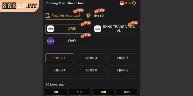 Nạp Rút Tiền 888slot 1 Đa dạng các hình thức nạp rút tiền 888SLOT