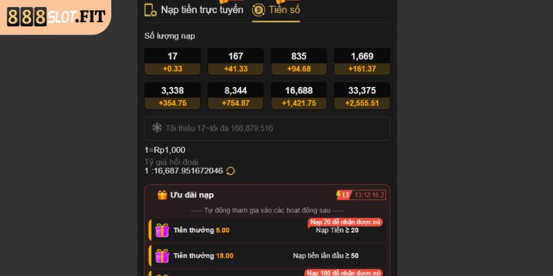 Nạp Rút Tiền 888slot 2 Nạp rút tiền 888SLOT ví điện tử